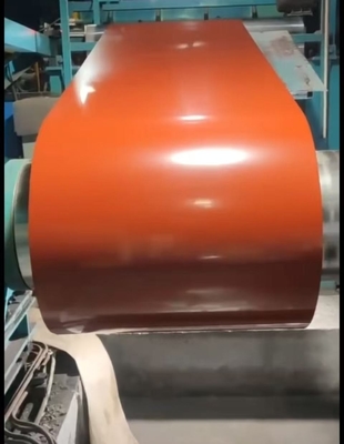 COLOR Acier PPGI 0,09-0,7Épaisseur TDC51D tôles d'acier galvanisé prépeintes bobine de couleur avec une forte anti-corrosion couleur orange